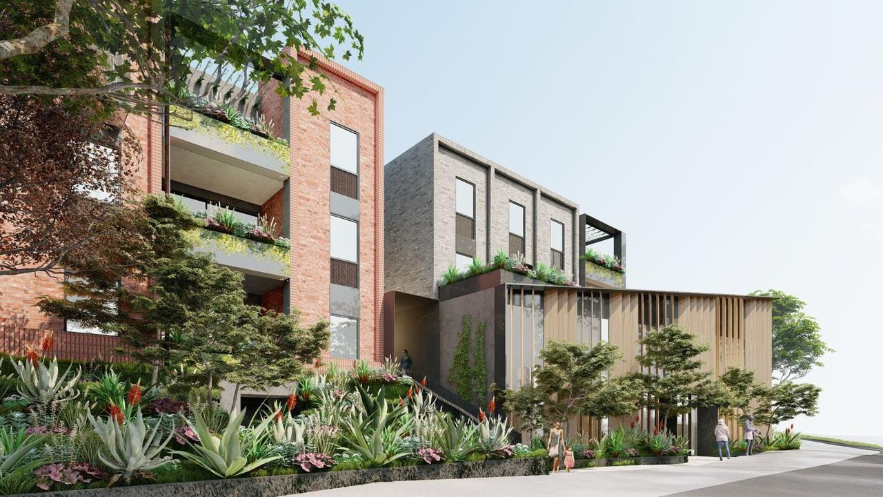 Render of proposed multi-unit development by Canterbury Baptist Church on corner of Balwyn and Canterbury Rds. Picture: Supplied