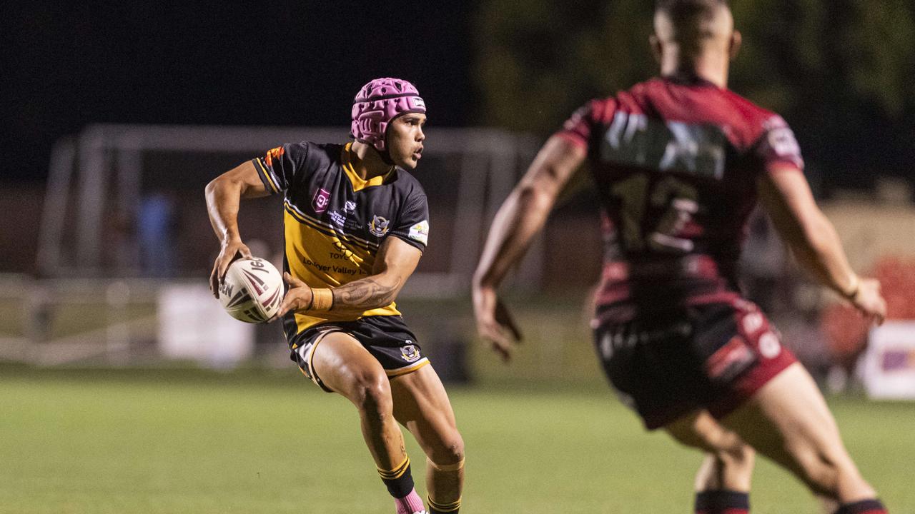 Joel Hughes for Gatton against Valleys in TRL Hutchinson Builders A-grade grand final rugby league at Toowoomba Sports Ground, Saturday, September 14, 2024. Picture: Kevin Farmer