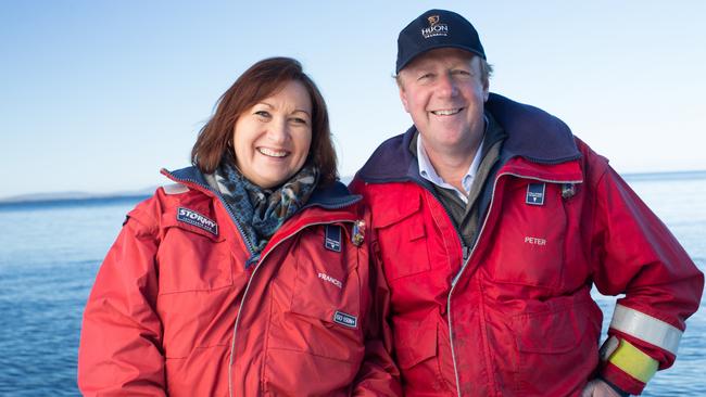 Frances and Peter Bender of Huon Aquaculture. Picture SUPPLIED