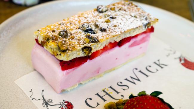 The strawberry and pistachio ice cream sandwich. Picture: Jenifer Jagielski