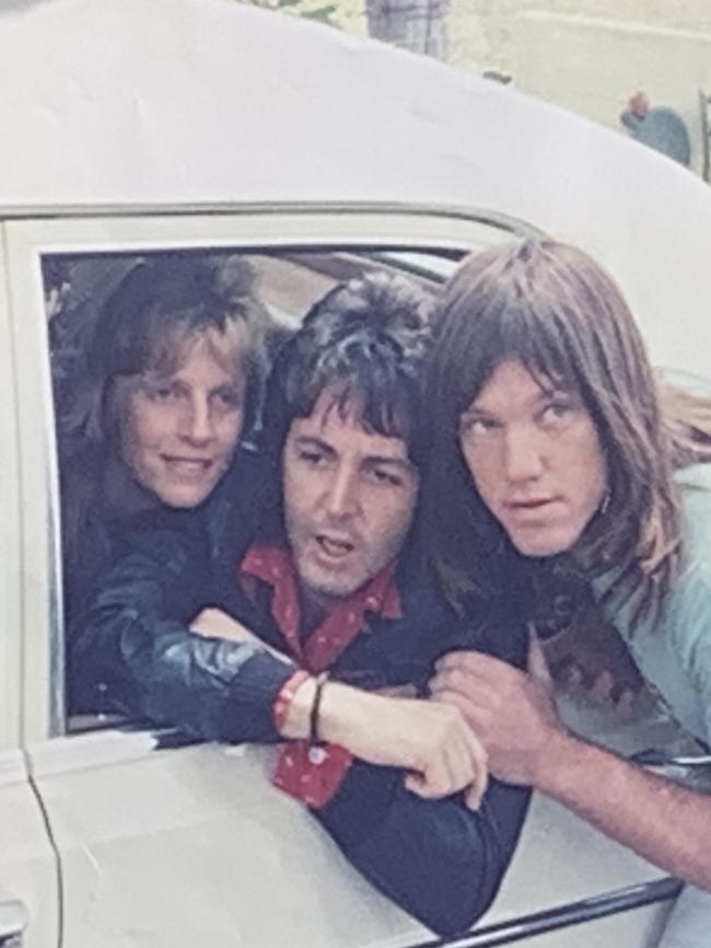 Linda McCartney, Paul McCartney and Mark Baker. Picture: Supplied