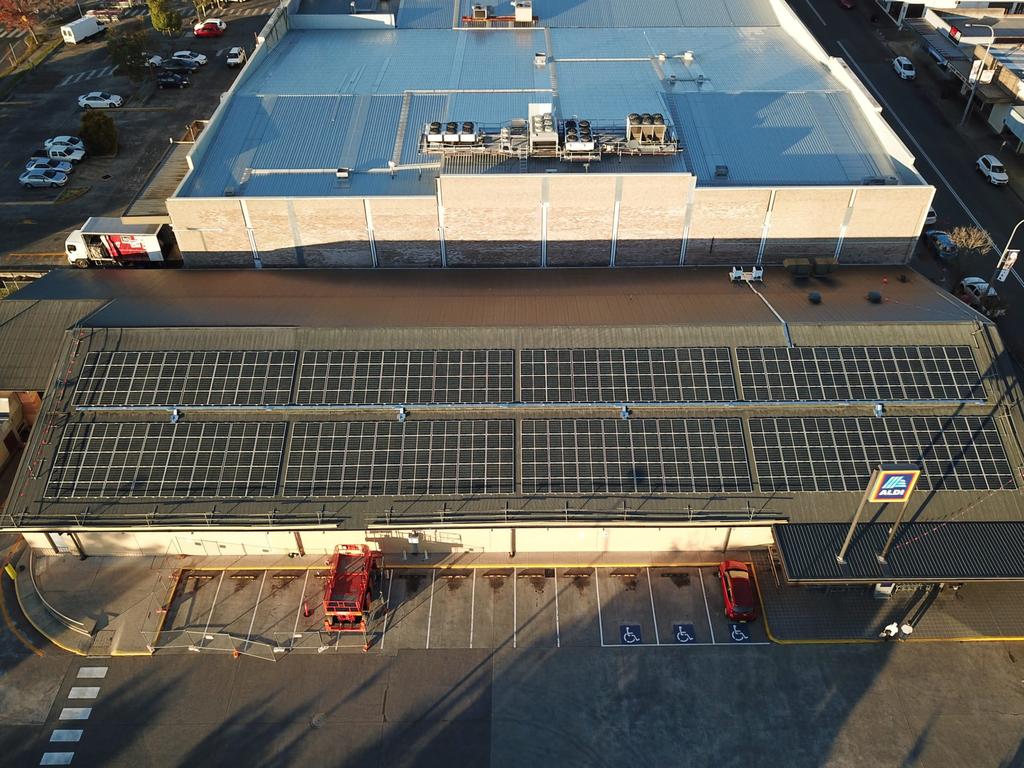 Aldi has 105,000 solar panels fitted across its 270 stores. Picture: Supplied