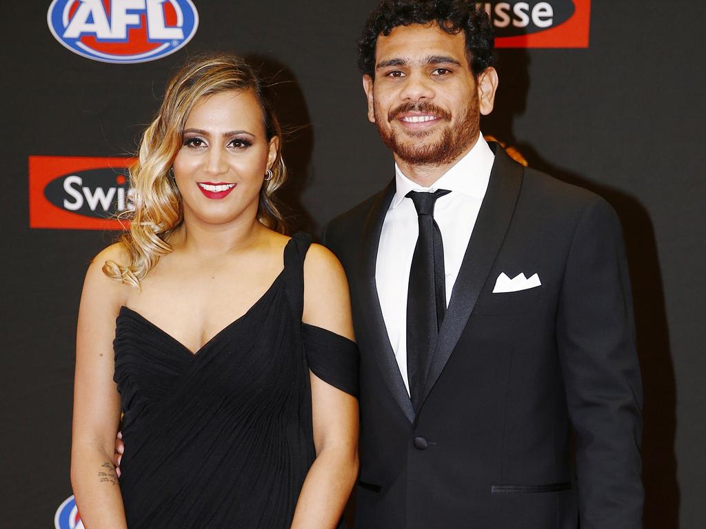 2015 Brownlow medal. Cyril and Shannyn Rioli . Pic: Michael Klein.