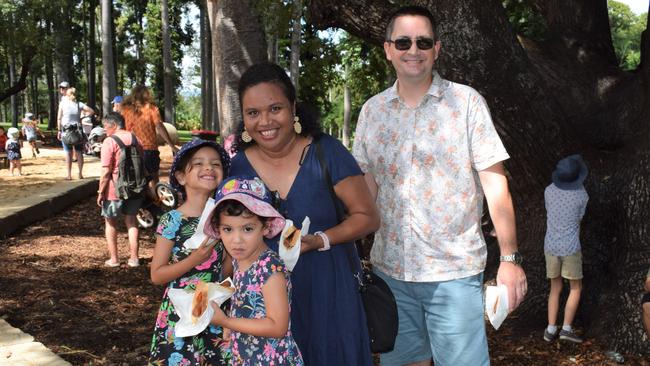 The Ryan family at the redeveloped playground at Rockhampton Botanic Gardens on March 11, 2023. Picture: Aden Stokes