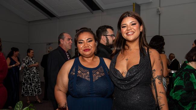 Pauline Kassman and Ashleigh Yanner at the 2024 NAIDOC Ball at the Darwin Convention Centre. Picture: Pema Tamang Pakhrin