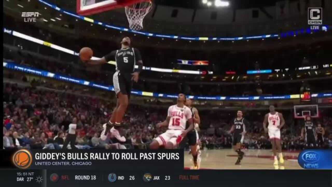 Giddey's Bulls take down flashy Spurs