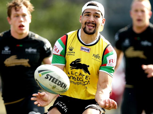 Cody Walker passes during a training session.
