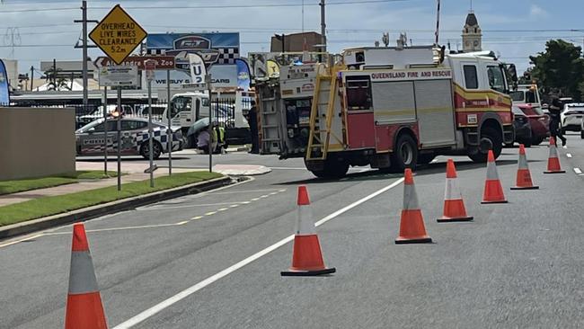 Police are directing traffic travelling along the eastbound lanes of Bourbong St, and advised motorists to avoid the area if possible.