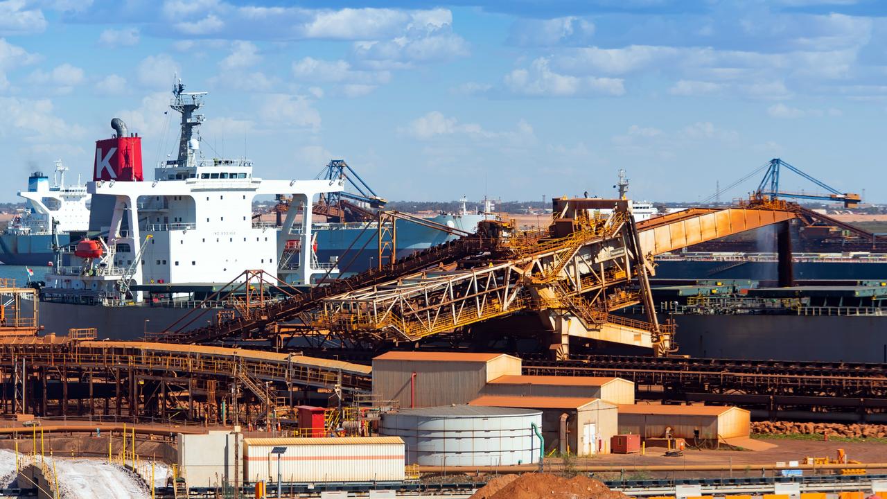 Port Hedland in the Pilbara region is predicting an iron ore glut while prices drop. Picture: Ian Waldie/Bloomberg via Getty Images