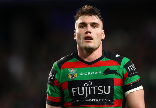 Angus Crichton played big minutes at the Rabbitohs last year. 