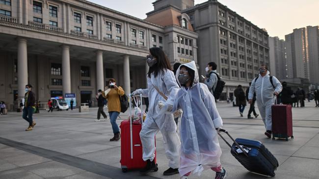 Wuhan gets moving again after a two-month ban on outbound travel from the city was lifted. Picture: Hector Retamal/AFP