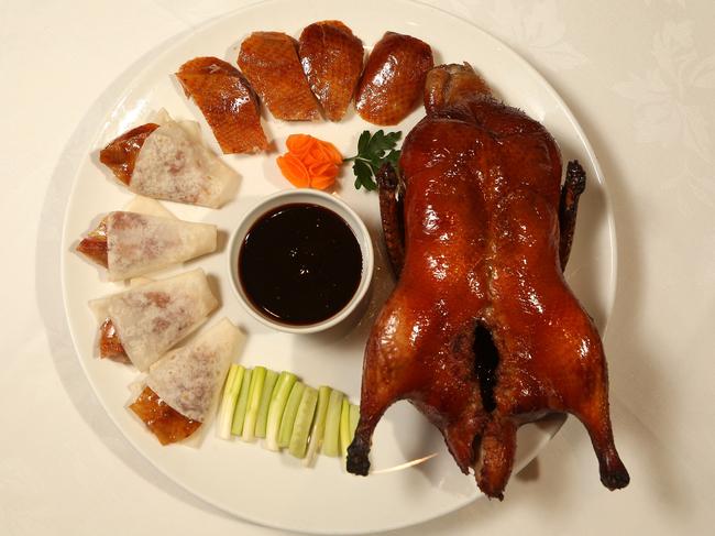 The Flower Drum’s signature Peking Duck. Picture: Hamish Blair