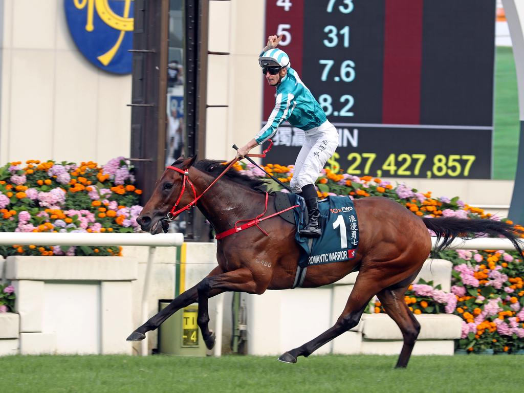 Romantic Warrior is named this season's Champion Middle-Distance Horse. Picture: HKJC
