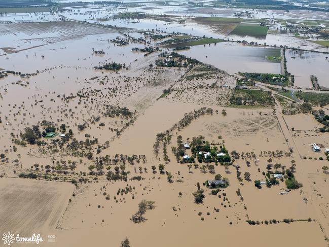 Moree has been left a muddy mess as floodwaters retreat “painfully slowly”. Picture: Christop Naegle / Townlife