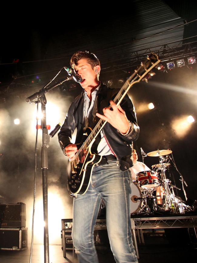 UK rock band The Arctic Monkeys perform at Riverstage. Photo: Lisa Clarke