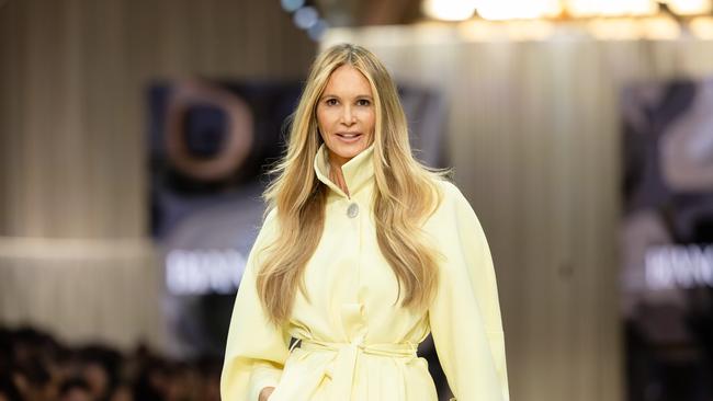 Supermodel Elle Macpherson returns to the runway for PayPal Melbourne Fashion Festival Royal Exhibition Building. Picture: Jason Edwards