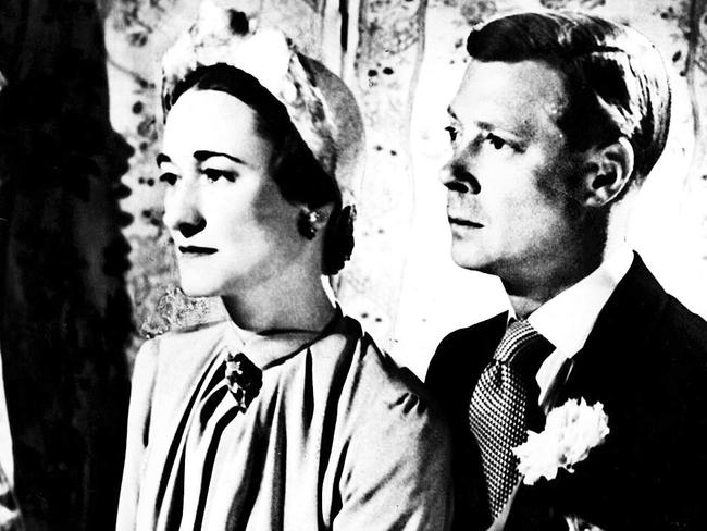 The Duke and Duchess of Windsor on their wedding day in 1937, formerly King Edward VIII, married divorcee Mrs Wallis Simpson.