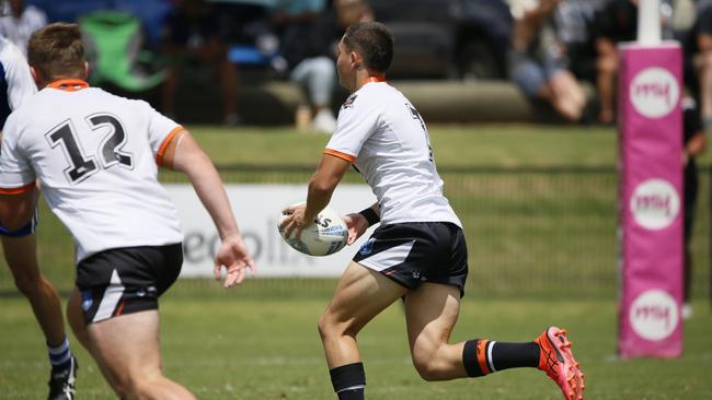 Dion Williams in action for the Macarthur Wests Tigers against the North Coast Bulldogs during round two of the Laurie Daley Cup at Kirkham Oval, Camden, 10 February 2024. Picture: Warren Gannon Photography