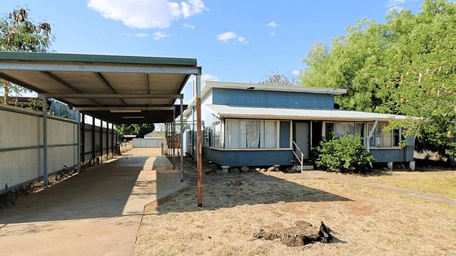 A three-bedroom house at 7 Short Street, Cloncurry, Qld, has been listed at $99,000 by its mortgagee.