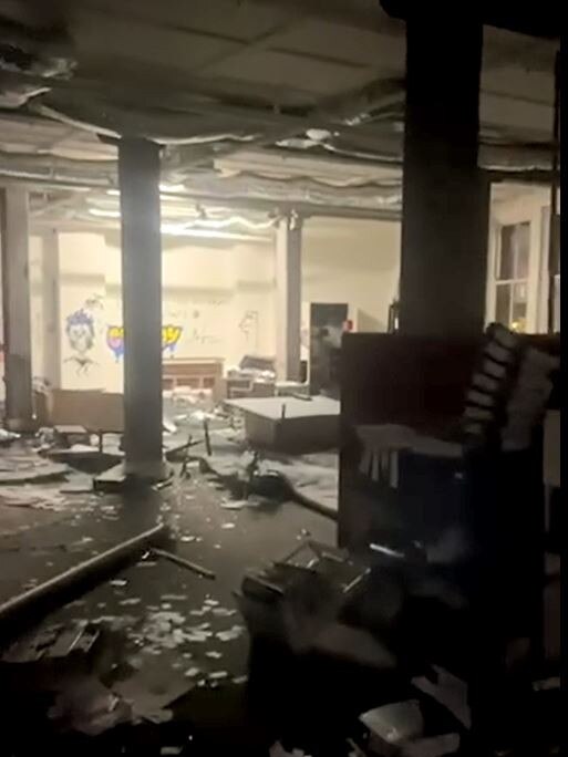 Shots from inside the building taken from TikTok.