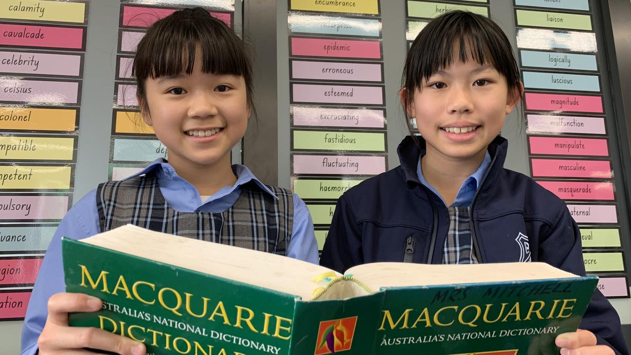 Patricia Wu, 11, (left) and Grace Lin, 9, are preparing for the National Final from North Rocks Public School.