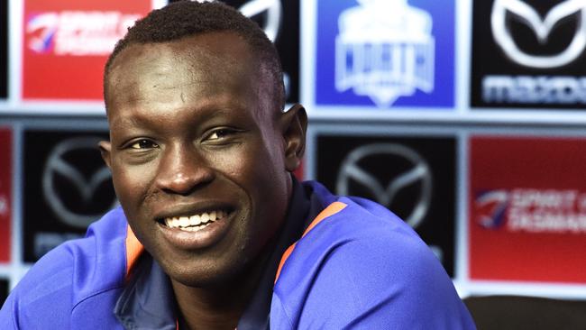 Friends say Majak Daw was in good spirits last week. Picture: Tony Gough.