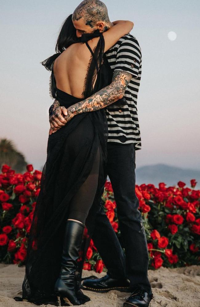 Kourtney and Travis were engaged last month. Picture: Instagram