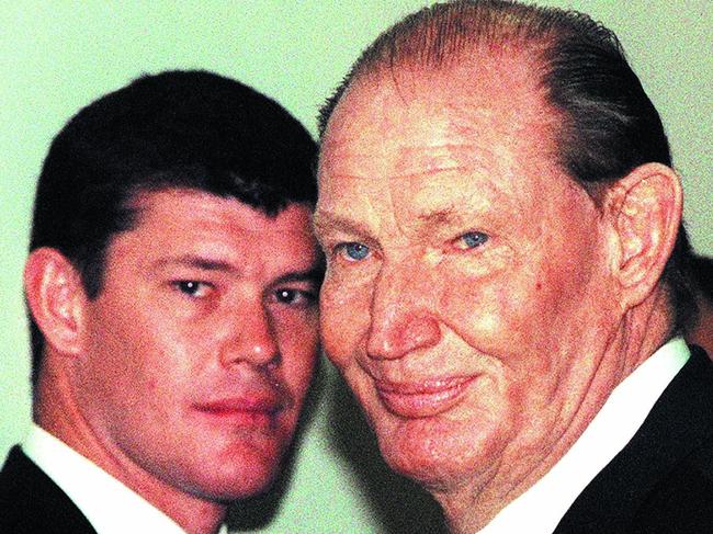 James Packer with his dad Kerry. Picture: Supplied