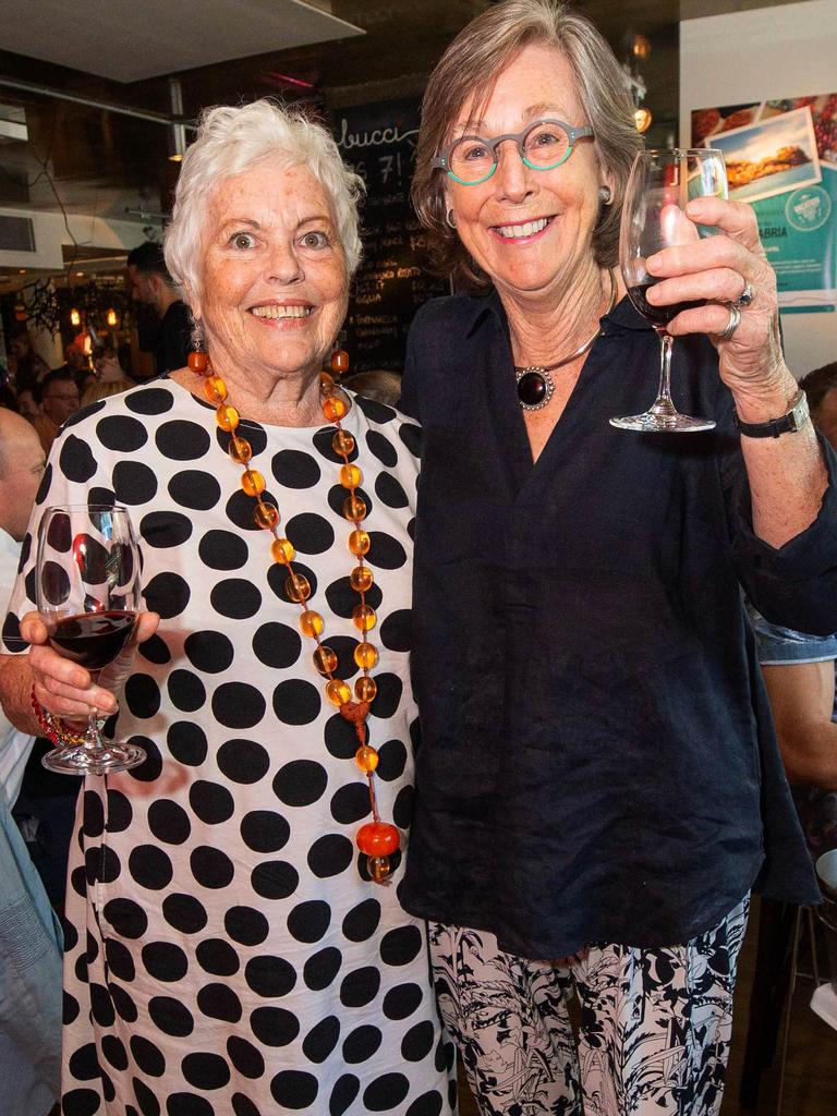 Rosemary Lane and Sue Ramsay at Bucci's seventh birthday celebrations. Picture: Stephen Archer