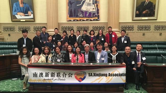 Jing Lee with members of the Xinjiang Association of SA in Parliament.