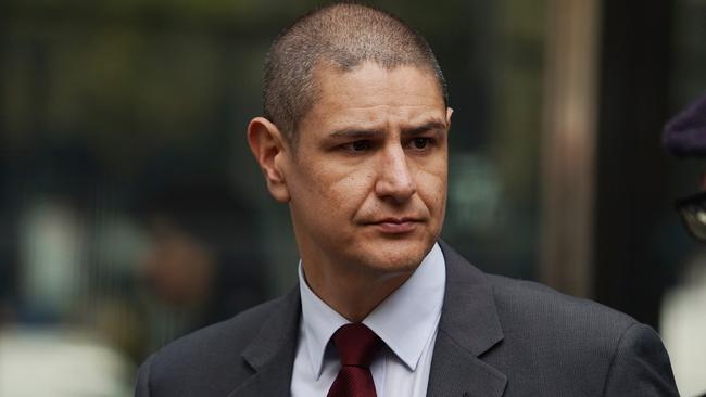 Erol Ibrahim leaving the County Court in Melbourne after sentencing. Picture: AAP