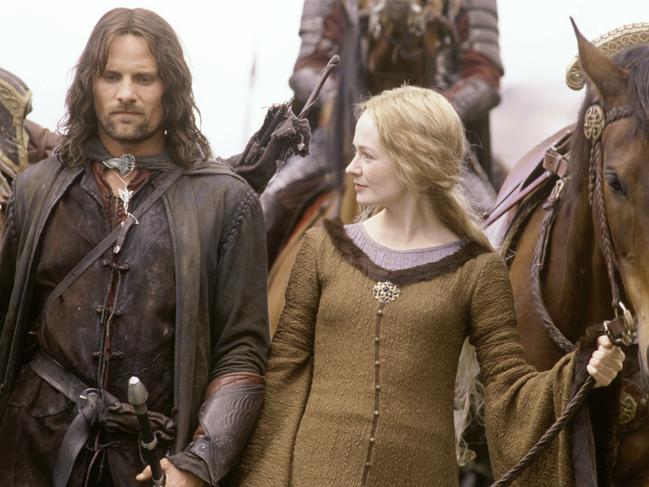 ENCHANTING ROLES: Miranda Otto as Eowyn with Viggo Mortensen as Aragorn in <i>The Lord of the Rings</i>.