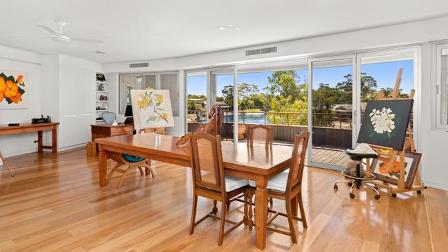 The living areas open out onto the exclusive riverfront.