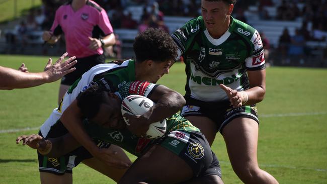 Meninga Cup semi-final action between the Ipswich Jets and Townsville Blackhawks. Saturday April 15, 2023.