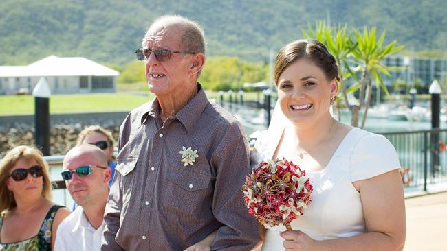 Stumpy with his daughter Cassie on her wedding day.