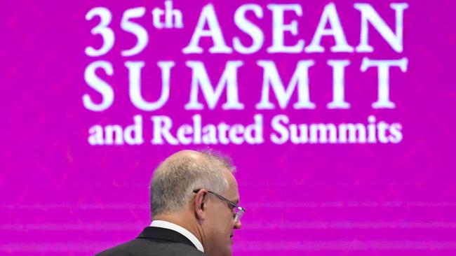 Australian Prime Minister Scott Morrison attends the East Asia Summit in Bangkok, Thailand. Picture: AAP