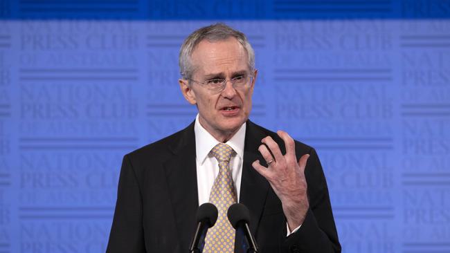 Chair of the Australian Competition & Consumer Commission Rod Sims at the National Press Club in Canberra. Picture: NCA NewsWire / Gary Ramage