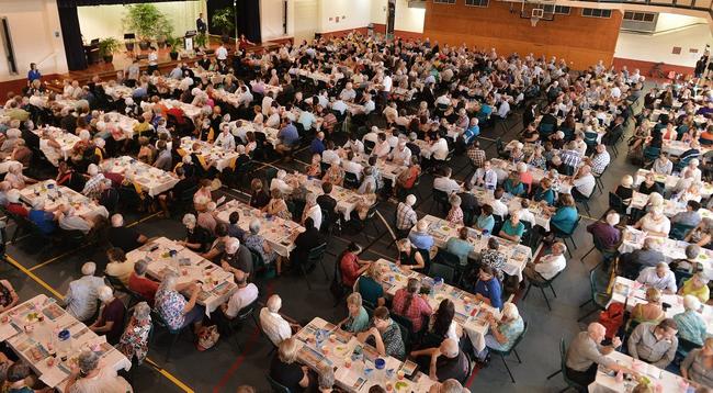 A huge crowd filled the Pavilion on Gympie's Southside for the Mayoral Prayer Breakfast yesterday. Picture: Renee Albrecht