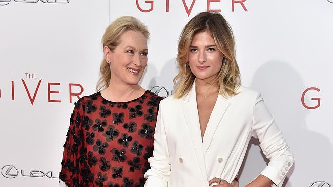 Mother-daughter duo Meryl Streep and Louisa Gummer at The Giver premiere.