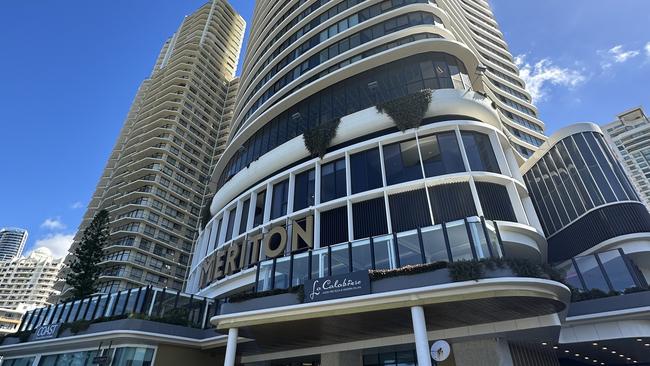 The Meriton Suites Ocean tower on the Esplanade at Surfers Paradise. Picture: Mohammad Alfares