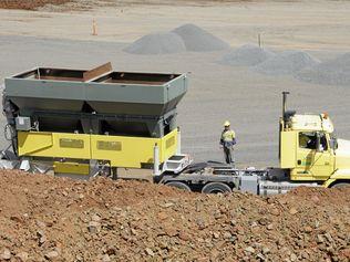 Brisbane West Wellcamp Airport being built by Wagners- buidling progress. Boral Asphalt have set up a processing plant.Photo:  Bev Lacey / The Chronicle. Picture: Bev Lacey