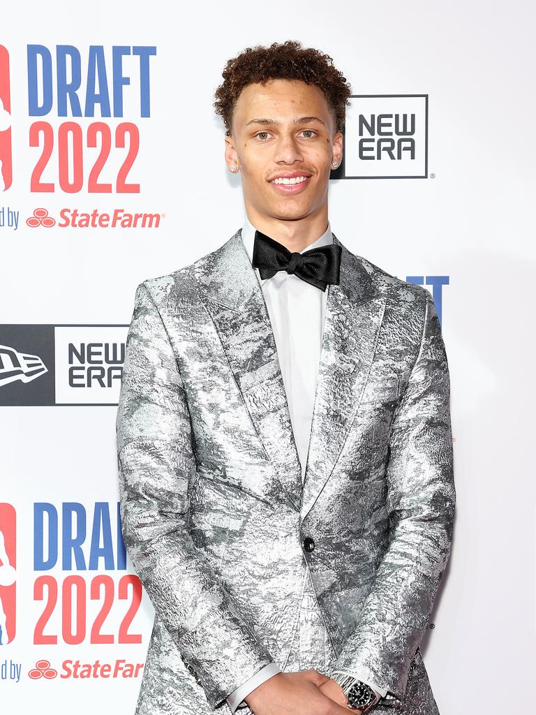 Dyson Daniels on the NBA draft red carpet. Picture: Arturo Holmes/Getty Images