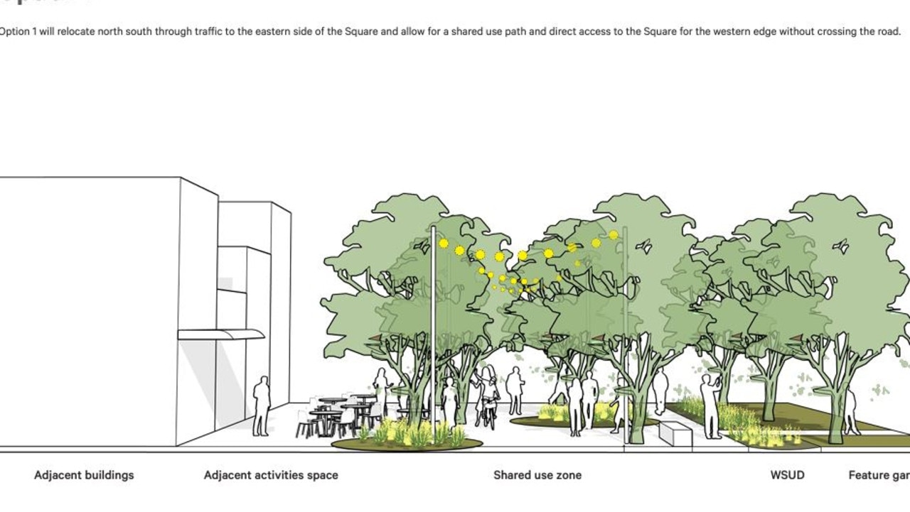 What the western side of Light Square could look like, if traffic is redirected. Picture: APLA