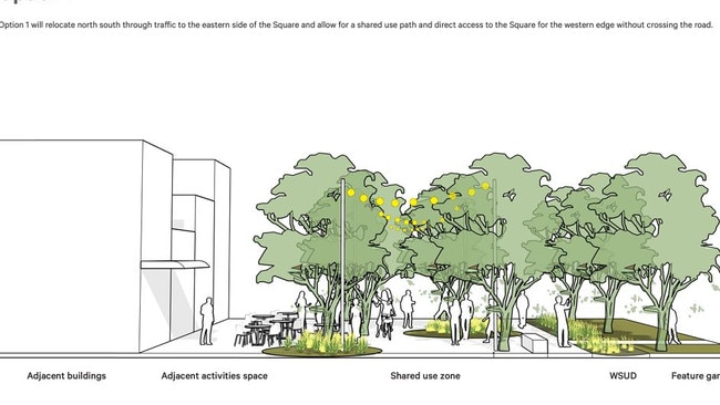 What the western side of Light Square could look like, if traffic is redirected. Picture: APLA