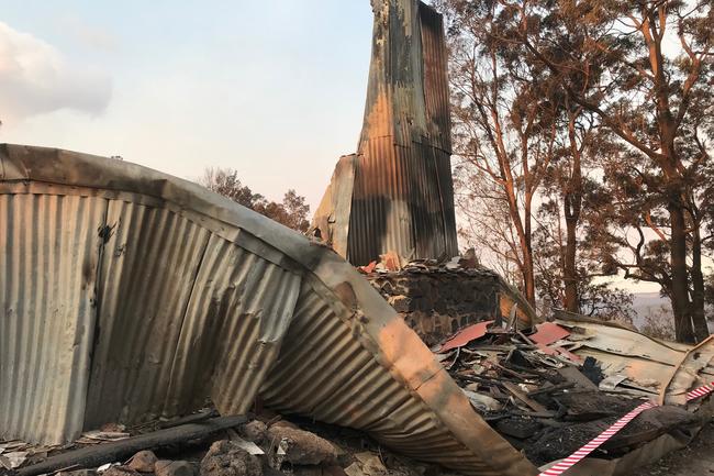 Ruins of Binna Burra Lodge devastated after bushfires in the Gold Coast Hinterland. Photo: Kirstin Payne