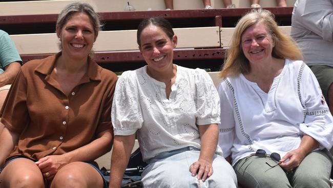 Mel Evans, Lisa Wogand and Andrena King at the CQ Capras under-17s Round 1 games against the Townsville Blackhawks at Webb Park, Yeppoon, on February 15, 2025.