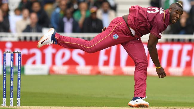 West Indies' Andre Russell blew Pakistan away with a barrage of bouncers.