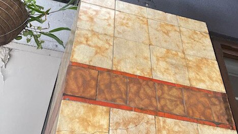 Uranium glazed tiles at Fortitude Valley are technically radioactive. Picture: Supplied