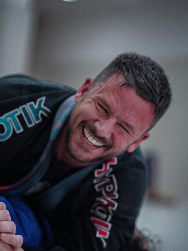 Adam Fisher training Brazilian Jiu Jitsu.