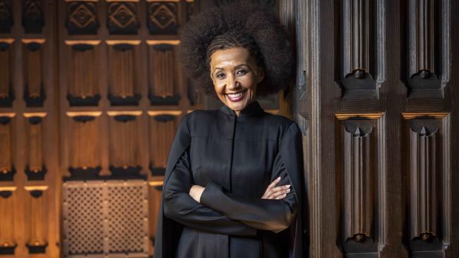 Paula Arundell who plays the part of Hermione in Harry Potter and the Cursed Child production poses on the stage of The Princess Theatre in Melbourne. Picture: Wayne Taylor.